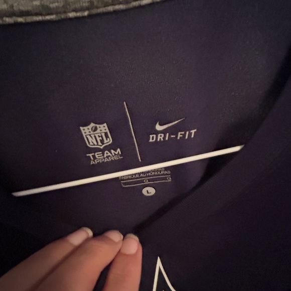 Nike Black Long Sleeve Shirt Dri Fit Dallas Cowboys .  Size L - Picture 3 of 4